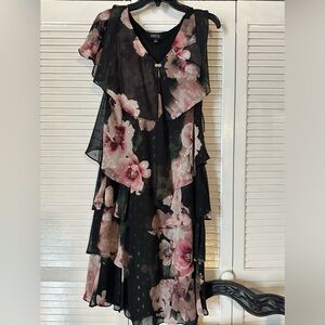 Black floral dress